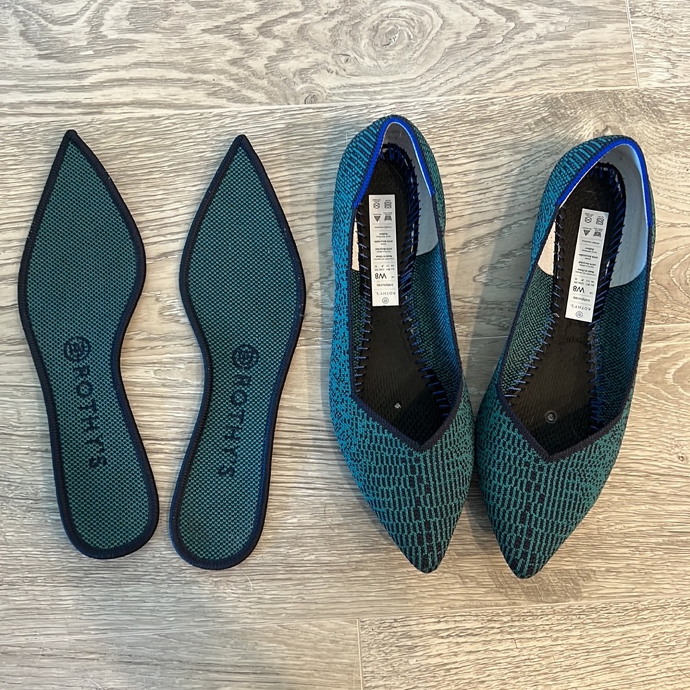 Rothy’s The Point X Python Print In Spruce - image 3